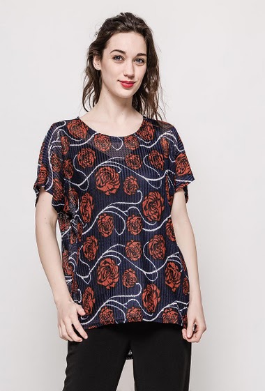 Wholesaler MJ FASHION - Printed top with short sleeves
