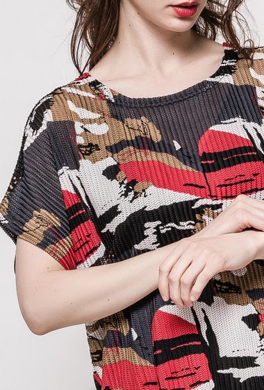 Wholesaler MJ FASHION - Printed top with short sleeves