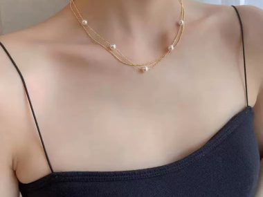 Wholesaler Victoria EL - double pearl necklace