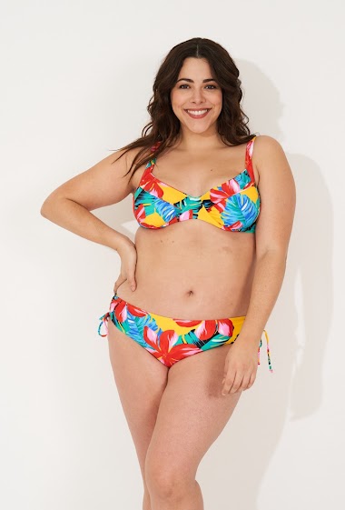 Wholesaler Vidoya Swimwear - Plus-size 2-piece swimsuit - vibrant floral print