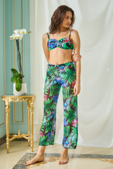 Grossiste Vidoya Swimwear - Ensemble bikini à 3 pièces à motifs floraux