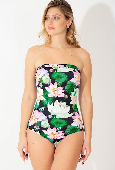 Großhändler Vidoya Swimwear - 1 piece swimsuit with floral pattern