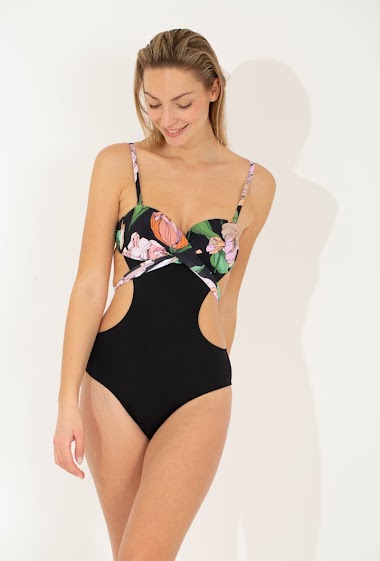 Großhändler Vidoya Swimwear - 1 piece swimsuit in solid color