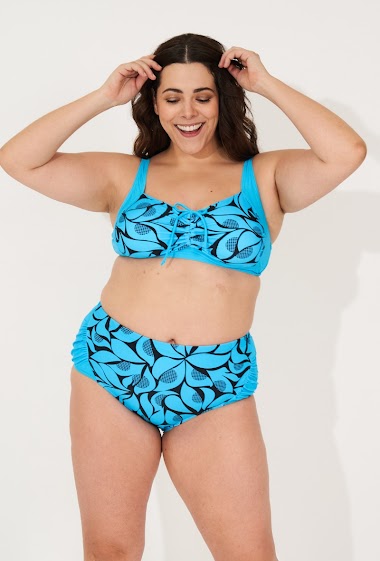 Wholesaler Vidoya Swimwear - Two-piece swimming costume, large size, patterned.