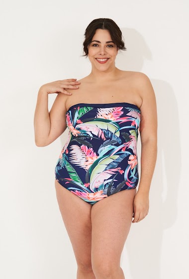 Wholesaler Vidoya Swimwear - Plus-size 1-piece swimsuit - off shoulder