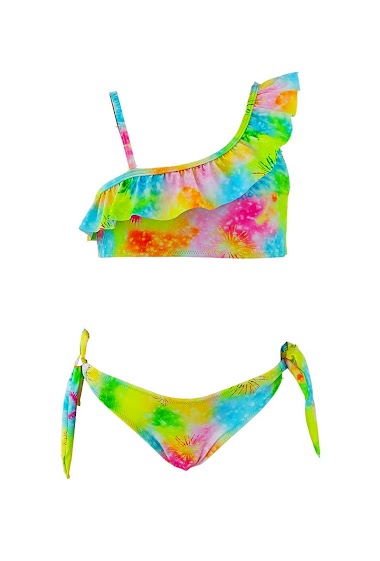 Wholesalers Vidoya Swimwear - Asymmetrical Two-piece girl's swimsuit  motif tie-dye