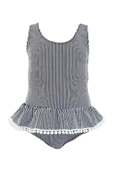 Wholesalers Vidoya Swimwear - Gril's one-piece swimsuit with stripes