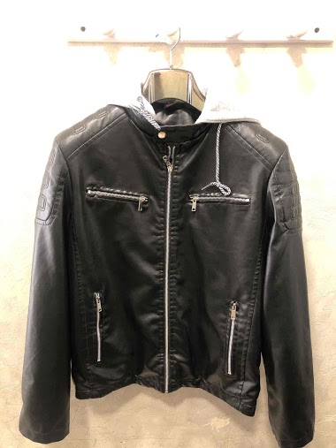 Großhändler Vigoz - removable leather jacket detachable hood