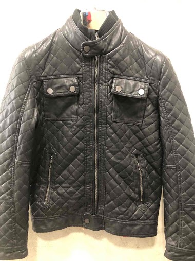 quilted leatherette jacket