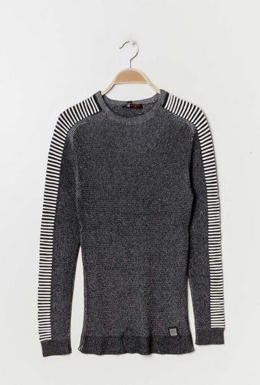 Sweater with side stripes