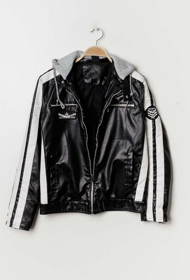 Biker fake leather jacket