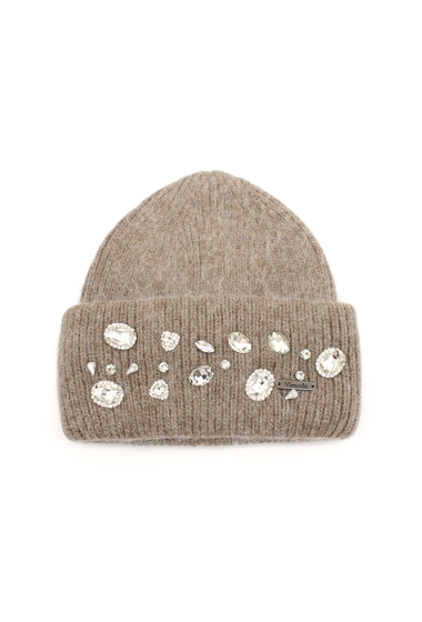 Wholesaler Vimoda - Knitted hat with rhinestones