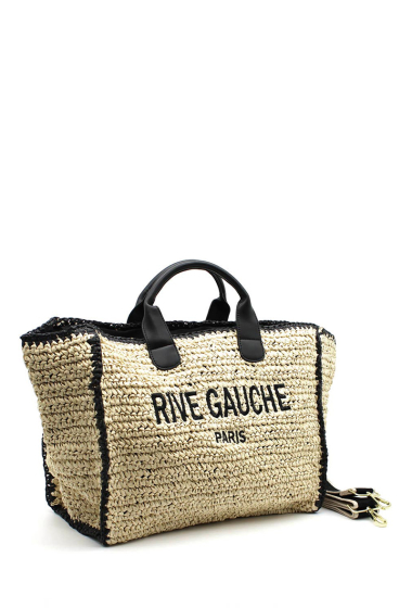 Wholesaler Vimoda - CROCHET RIVE GAUCHE braided tote bag with shoulder strap