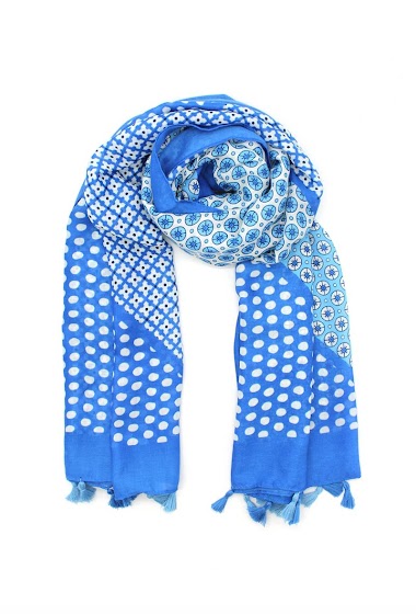Wholesaler Vimoda - Patterned scarves with pompom