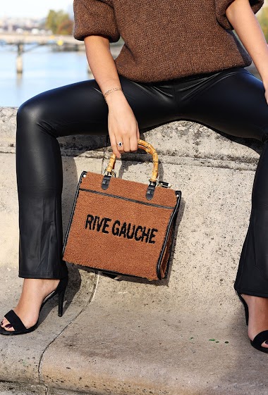 RIVE GAUCHE Shearling effect fur handbag