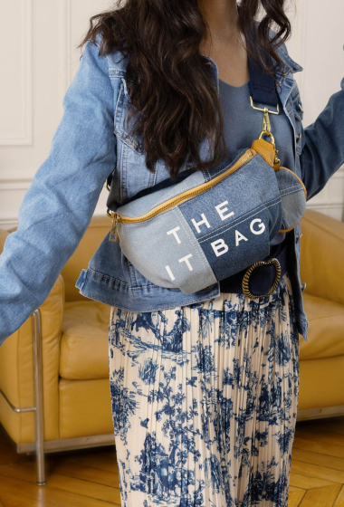 Wholesaler Vimoda - Patchwork denim belt bag THE IT BAG