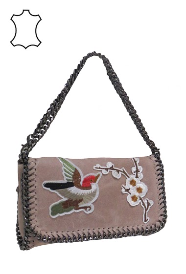 Großhändler Vimoda - Shoulder Bag with Chain and with birds pattern