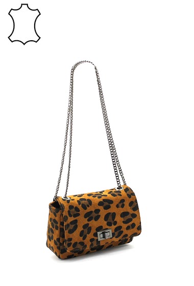 Grossiste Vimoda - Sac bandoulière en cuir motif léopard