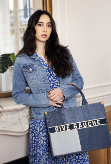 Großhändler Vimoda - RIVE GAUCHE Jeans-Patchwork-Einkaufstasche