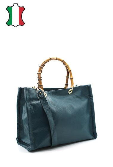 Wholesaler Vimoda - Leather bag with bamboo handle