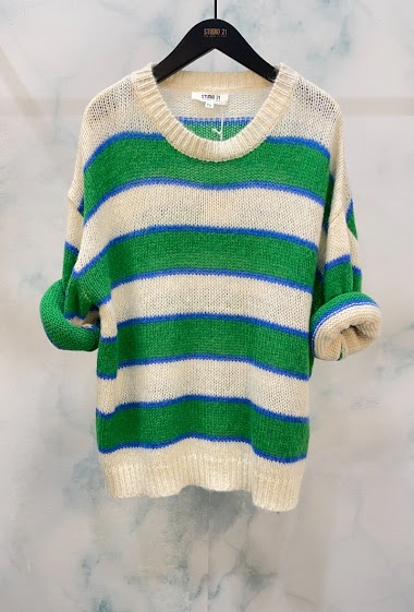 Großhändler Vintage Dressing - Gestreifter Pullover