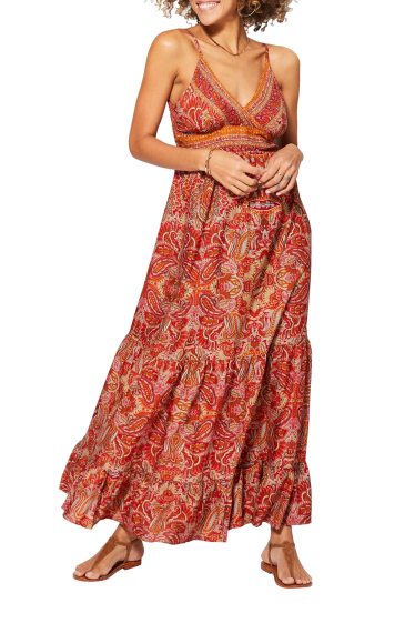 Großhändler Vintage Dressing - Kleid mit Trägerprint