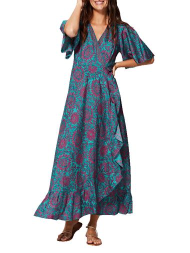 Grossiste Vintage Dressing - robe imprimée PORTE FEUILLE