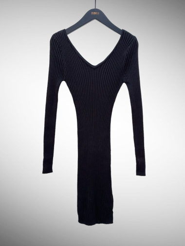 Wholesaler Vintage Dressing - V-NECK FITTED DRESS