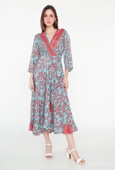 Wholesaler Vintage Dressing - WRAP DRESS PRINTED 2404