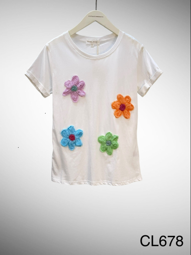 Wholesaler Vintage Dressing - FLOWER T-SHIRT