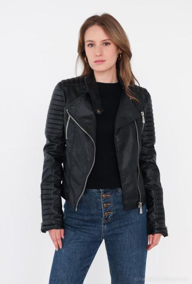 Wholesaler Voyelles - faux leather jacket
