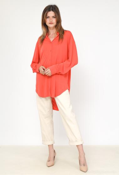 Wholesaler Voyelles - Plain long blouse