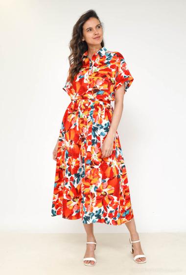Wholesalers Voyelles - Floral high waisted skirt