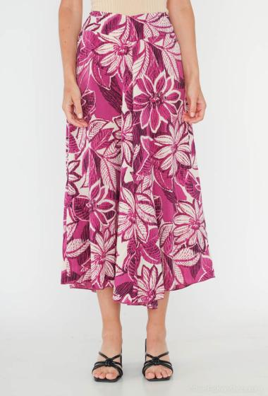 Wholesaler Voyelles - Floral cropped pants
