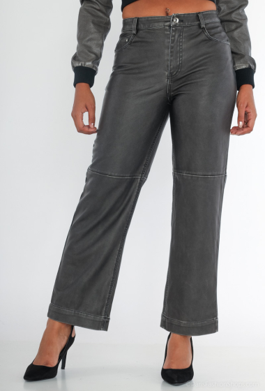 Wholesaler Voyelles - Washed faux leather pants
