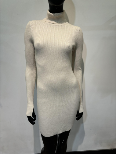 Wholesaler Voyelles - knit turtleneck dress