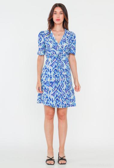 Wholesaler Voyelles - Wrap print dress