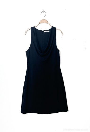 Wholesaler Voyelles - Short dress with draped collar