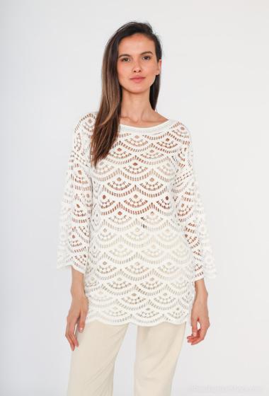 Wholesaler Voyelles - Patterned crochet dress