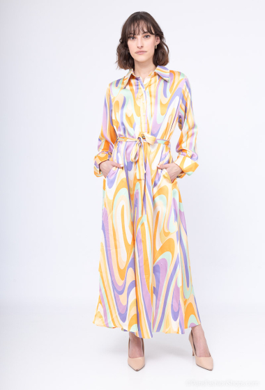 Wholesaler Voyelles - Long blouse dress