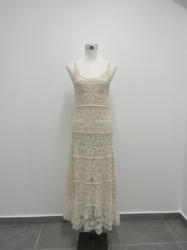 Wholesaler Voyelles - Long crochet dress