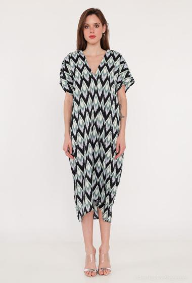 Wholesalers Voyelles - Long dress with zigzag print