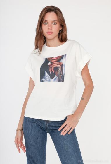Grossiste Voyelles - T-shirt avec motif