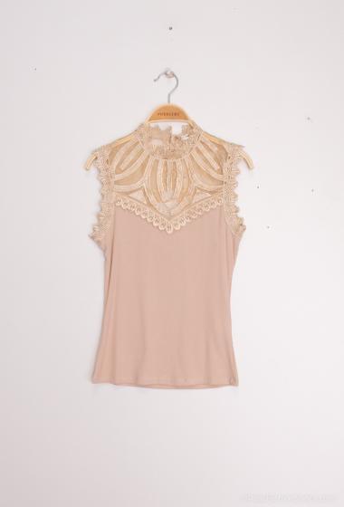 Wholesaler Voyelles - Ribbed top with lace