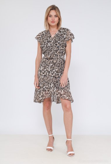 Wholesaler Voyelles - Leopard print wrap tunic