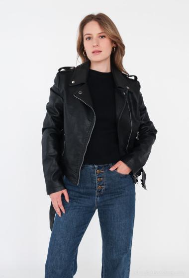 Wholesaler Voyelles - Faux leather jacket