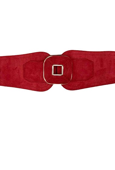 Wholesaler VS PLUS - Square buckle elastic suede belt