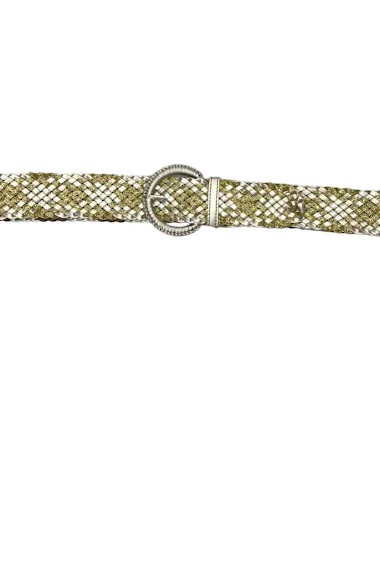 Wholesaler VS PLUS - Braided wide belt with gold sequins