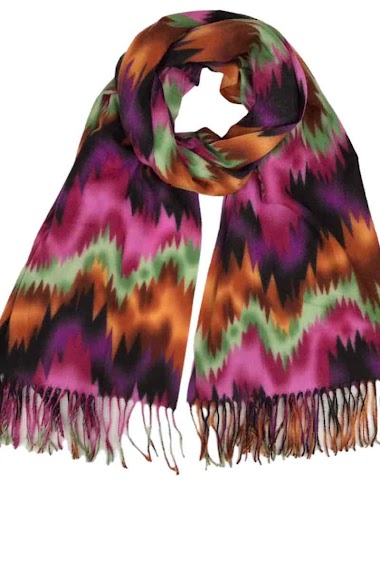 Wholesaler VS PLUS - Graphic pattern fringed scarf