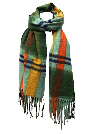 Wholesaler VS PLUS - Geometric print scarf with fringe